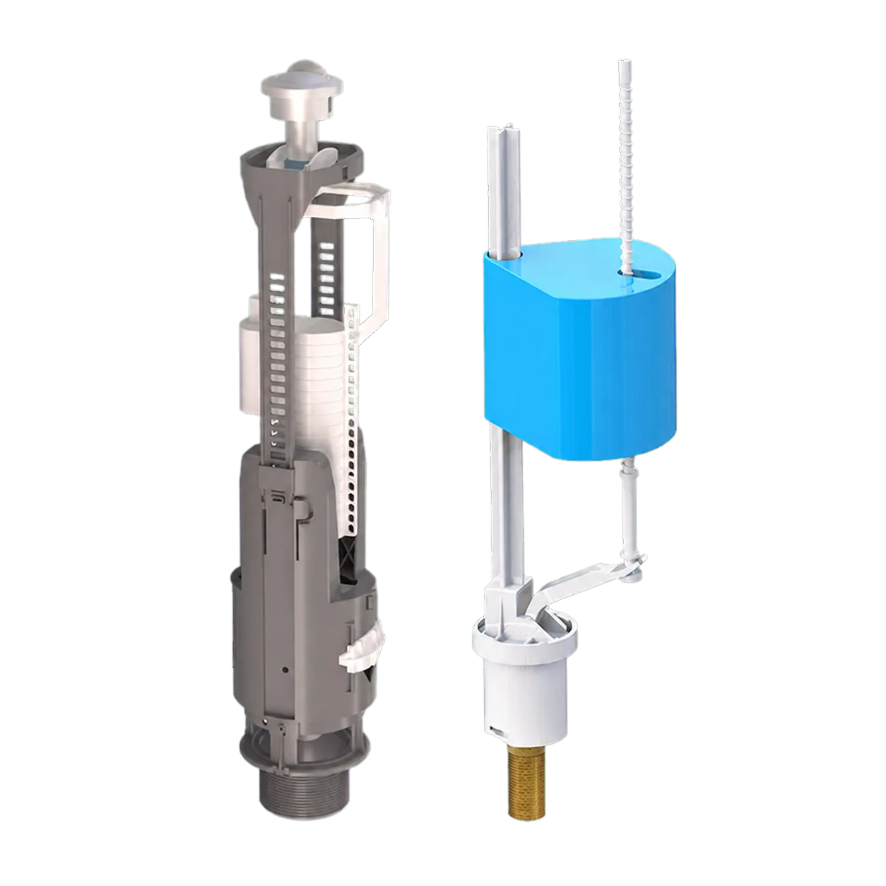 Vento Universal 3/6 L Dual Telescopic Flush Mechanism Set With 3/8 Brass Thread Bottom Inlet Fill Valve